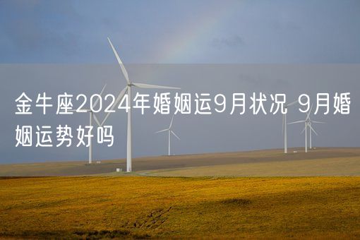 金牛座2024年婚姻运9月状况 9月婚姻运势好吗(图1)