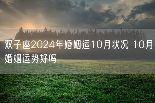 双子座2024年婚姻运10月状况 10月婚姻运势好吗(图1)