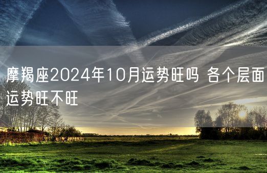 摩羯座2024年10月运势旺吗 各个层面运势旺不旺(图1)