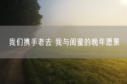 我们携手老去 我与闺蜜的晚年愿景(图1)