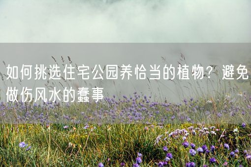 如何挑选住宅公园养恰当的植物？避免做伤风水的蠢事(图1)