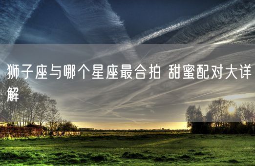 狮子座与哪个星座最合拍 甜蜜配对大详解(图1)