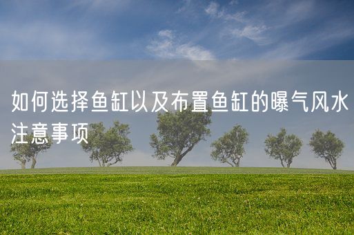 如何选择鱼缸以及布置鱼缸的曝气风水注意事项(图1)