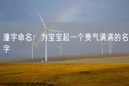 潼字命名：为宝宝起一个贵气满满的名字(图1)