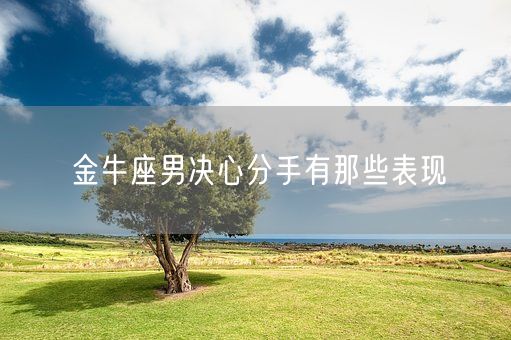 金牛座男决心分手有那些表现(图1)