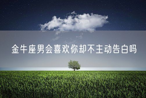 金牛座男会喜欢你却不主动告白吗(图1)