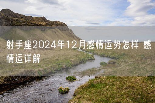 射手座2024年12月感情运势怎样 感情运详解(图1)