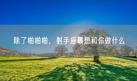 除了啪啪啪，射手座最想和你做什么(图1)