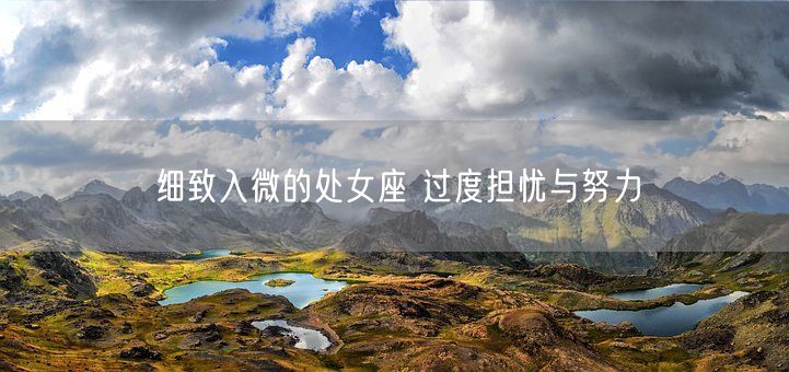 细致入微的处女座 过度担忧与努力(图1)