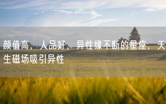 颜值高，人品好，异性缘不断的星座，天生磁场吸引异性(图1)