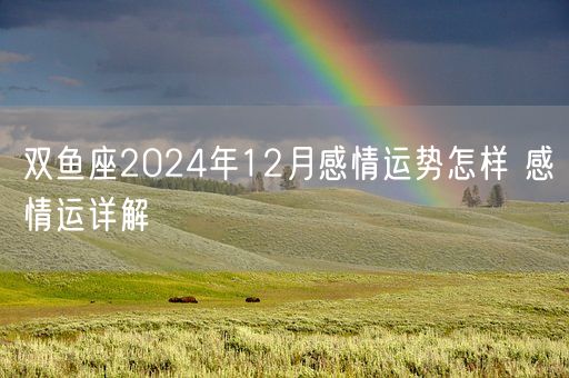 双鱼座2024年12月感情运势怎样 感情运详解(图1)