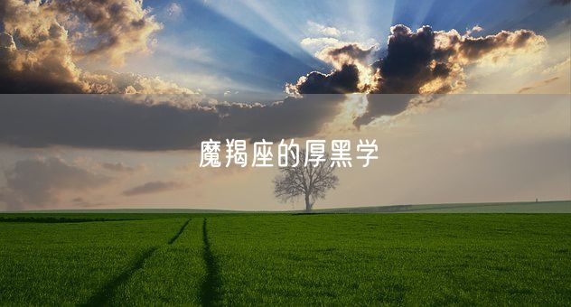 魔羯座的厚黑学(图1)