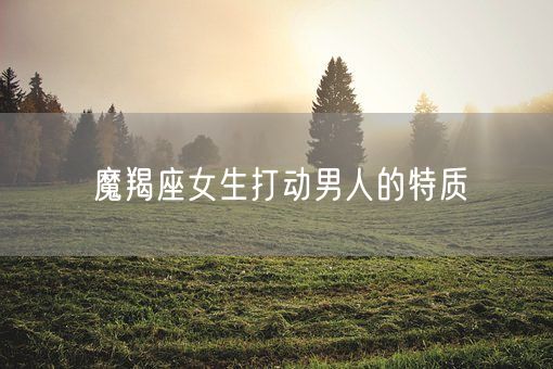 魔羯座女生打动男人的特质(图1)
