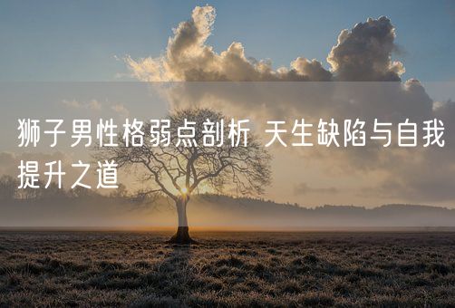 狮子男性格弱点剖析 天生缺陷与自我提升之道(图1)