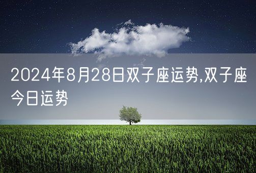 2024年8月28日双子座运势,双子座今日运势(图1)