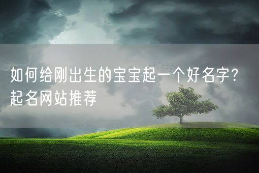 如何给刚出生的宝宝起一个好名字？ 起名网站推荐(图1)