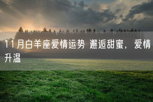 11月白羊座爱情运势 邂逅甜蜜，爱情升温(图1)