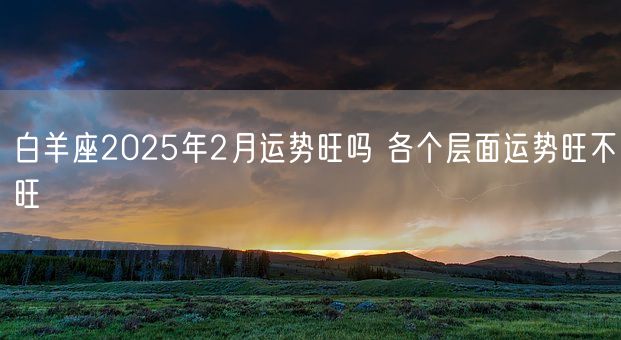 白羊座2025年2月运势旺吗 各个层面运势旺不旺(图1)