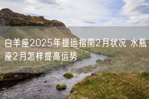 白羊座2025年提运指南2月状况 水瓶座2月怎样提高运势(图1)