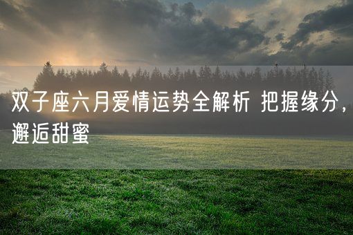 双子座六月爱情运势全解析 把握缘分，邂逅甜蜜(图1)