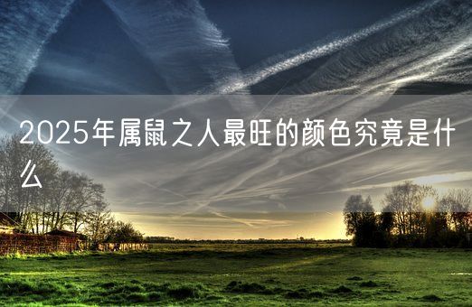 2025年属鼠之人最旺的颜色究竟是什么(图1)