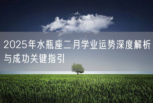 2025年水瓶座二月学业运势深度解析与成功关键指引(图1)