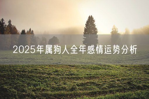 2025年属狗人全年感情运势分析(图1)