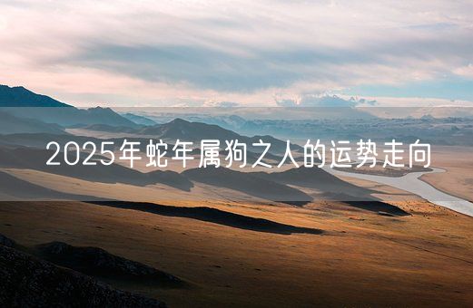 2025年蛇年属狗之人的运势走向(图1)