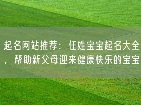 起名网站推荐：任姓宝宝起名大全，帮助新父母迎来健康快乐的宝宝(图1)