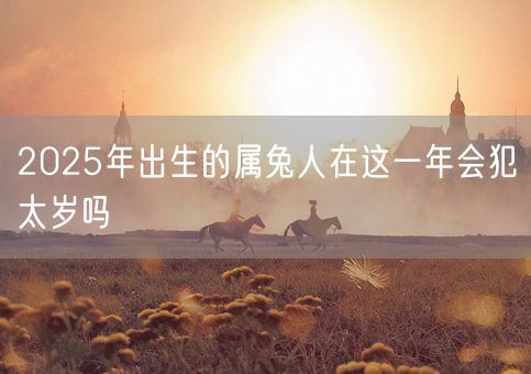 2025年出生的属兔人在这一年会犯太岁吗(图1)