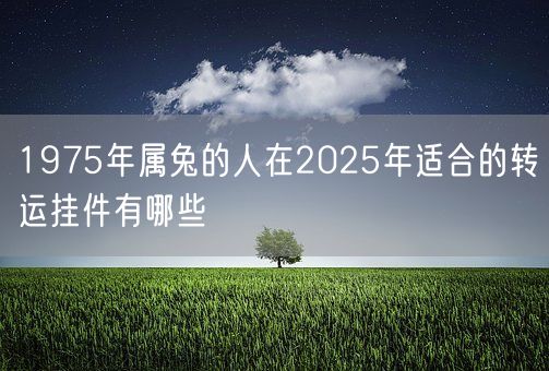 1975年属兔的人在2025年适合的转运挂件有哪些(图1)