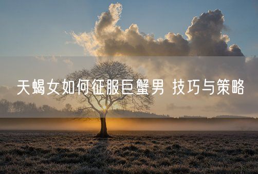 天蝎女如何征服巨蟹男 技巧与策略(图1)
