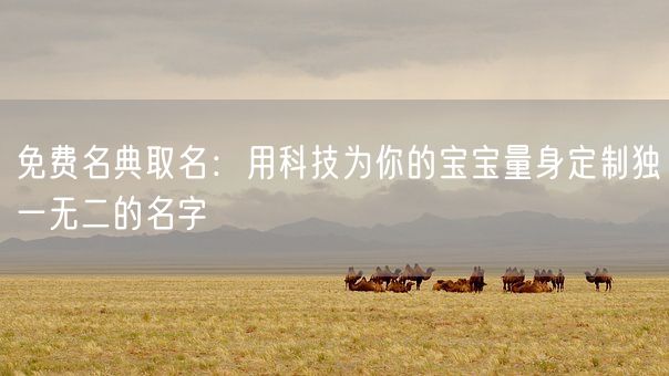 免费名典取名：用科技为你的宝宝量身定制独一无二的名字(图1)