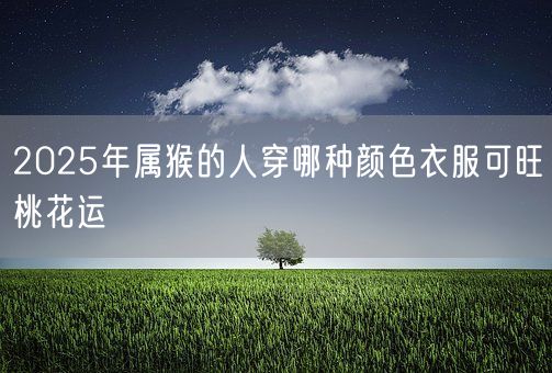 2025年属猴的人穿哪种颜色衣服可旺桃花运(图1)