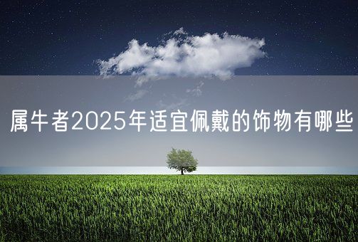 属牛者2025年适宜佩戴的饰物有哪些(图1)