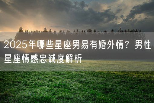 2025年哪些星座男易有婚外情?男性星座情感忠诚度解析(图1) 2025年哪些星座男易有婚外情?男性星座情感忠诚度解析(图1)