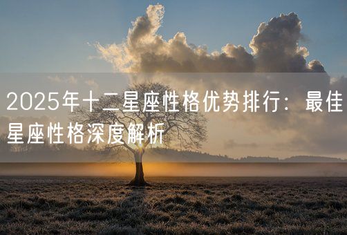 2025年十二星座性格优势排行:最佳星座性格深度解析(图1) 2025年十二星座性格优势排行:最佳星座性格深度解析(图1)