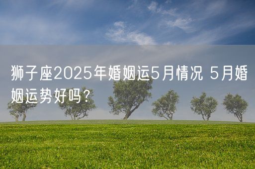 狮子座2025年婚姻运5月情况 5月婚姻运势好吗？(图1)