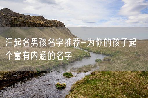 汪起名男孩名字推荐-为你的孩子起一个富有内涵的名字(图1)