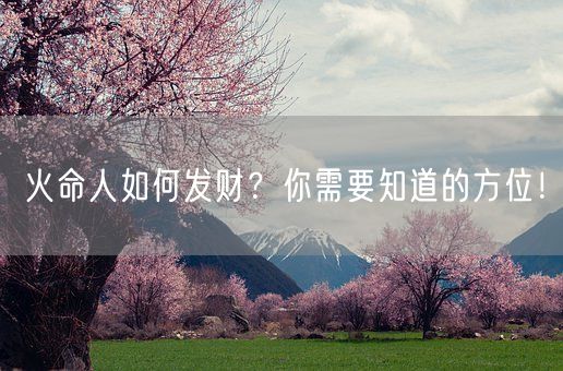 火命人如何发财？你需要知道的方位！(图1)