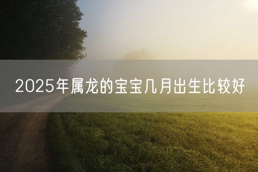 2025年属龙的宝宝几月出生比较好(图1)