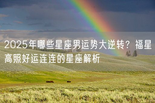 2025年哪些星座男运势大逆转？福星高照好运连连的星座解析(图1)