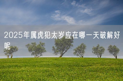 2025年属虎犯太岁应在哪一天破解好呢(图1)