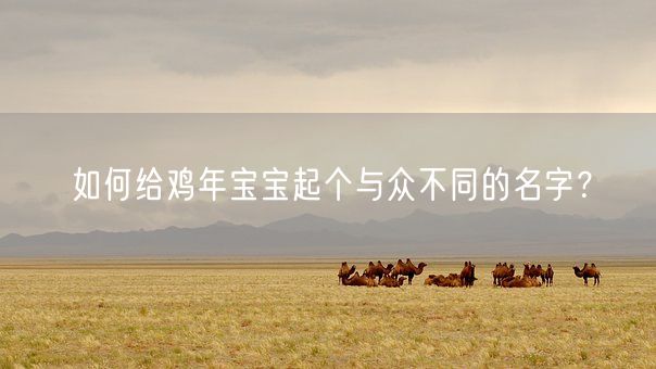如何给鸡年宝宝起个与众不同的名字？(图1)