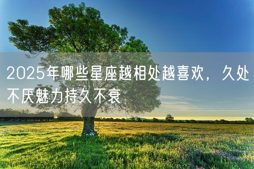 2025年哪些星座越相处越喜欢，久处不厌魅力持久不衰(图1)
