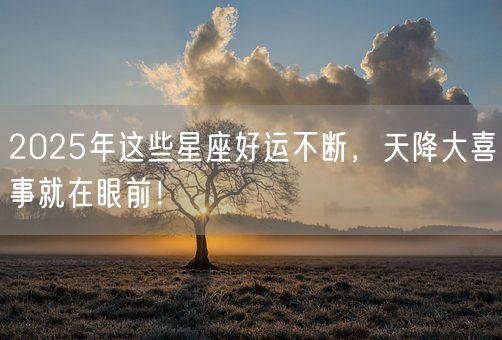 2025年这些星座好运不断，天降大喜事就在眼前！(图1)