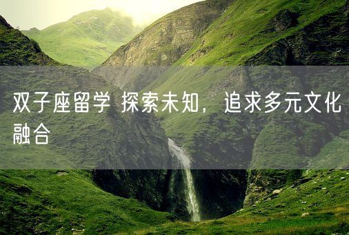 双子座留学 探索未知，追求多元文化融合(图1)