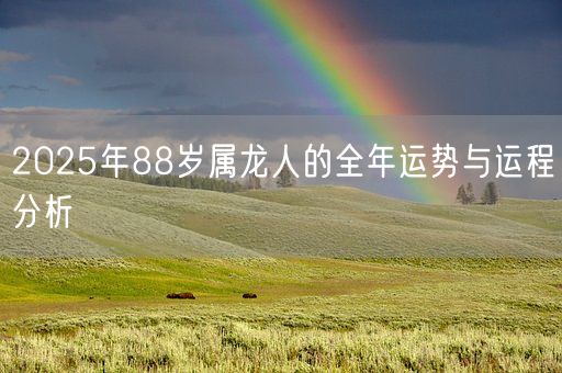 2025年88岁属龙人的全年运势与运程分析(图1)