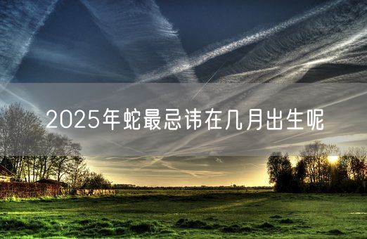 2025年蛇最忌讳在几月出生呢(图1)