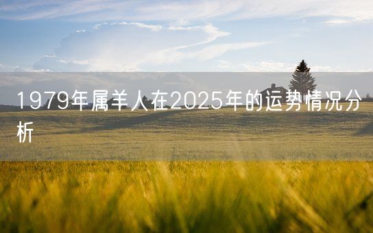 1979年属羊人在2025年的运势情况分析(图1)